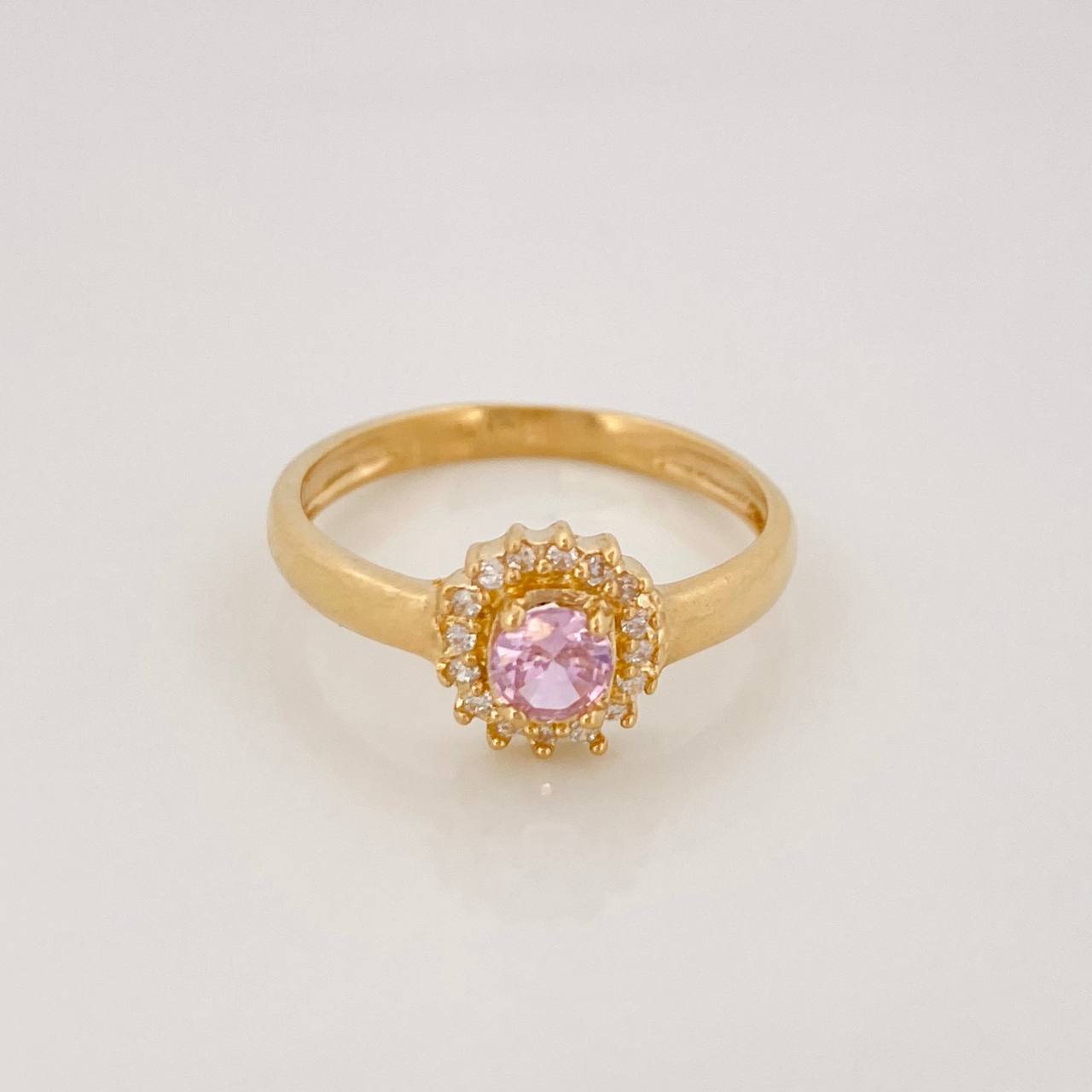 Anillo Halo Circulo 2.4g / T6 Oro Amarillo 18K