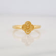 Diamond Cut Flower Ring 0.9g / T5 3/4 Yellow Gold 18K