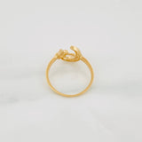 Anillo Estrella Luna 1.6g / T6 Oro Amarillo 18K