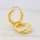 Hoop Earrings Mary 4.25g / 1 in Yellow Gold 18K