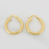 Candongas Aro Liso 2.7g / 1 in Oro Amarillo 18K