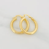 Candongas Aro Liso 2.7g / 1 in Oro Amarillo 18K