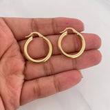 Candongas Aro Liso 2.7g / 1 in Oro Amarillo 18K