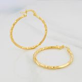 Hoop Earrings Megan 1.65g / 1 1/4 in Yellow Gold 18K