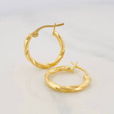 Hoop Earrings Gala 1.15g / 3/4 in Yellow Gold 18K