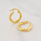 Hoop Earrings Mary 1.15g / 3/4 in Yellow Gold 18K