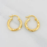Hoop Earrings Mary 1.15g / 3/4 in Yellow Gold 18K