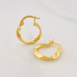 Hoop Earrings Bridget 1.05g / 3/4 in Yellow Gold 18K