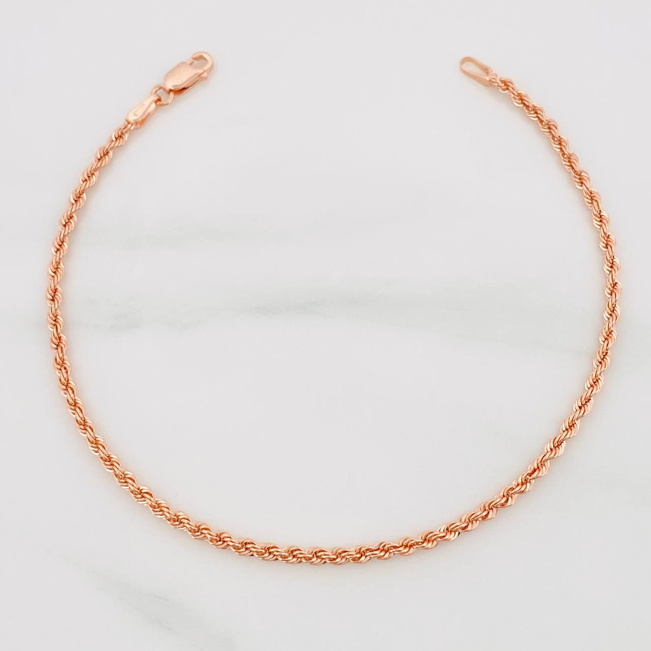 Pulso Lazo 1.55g / 7 1/2 in / 2.1mm Oro Rosa 18K