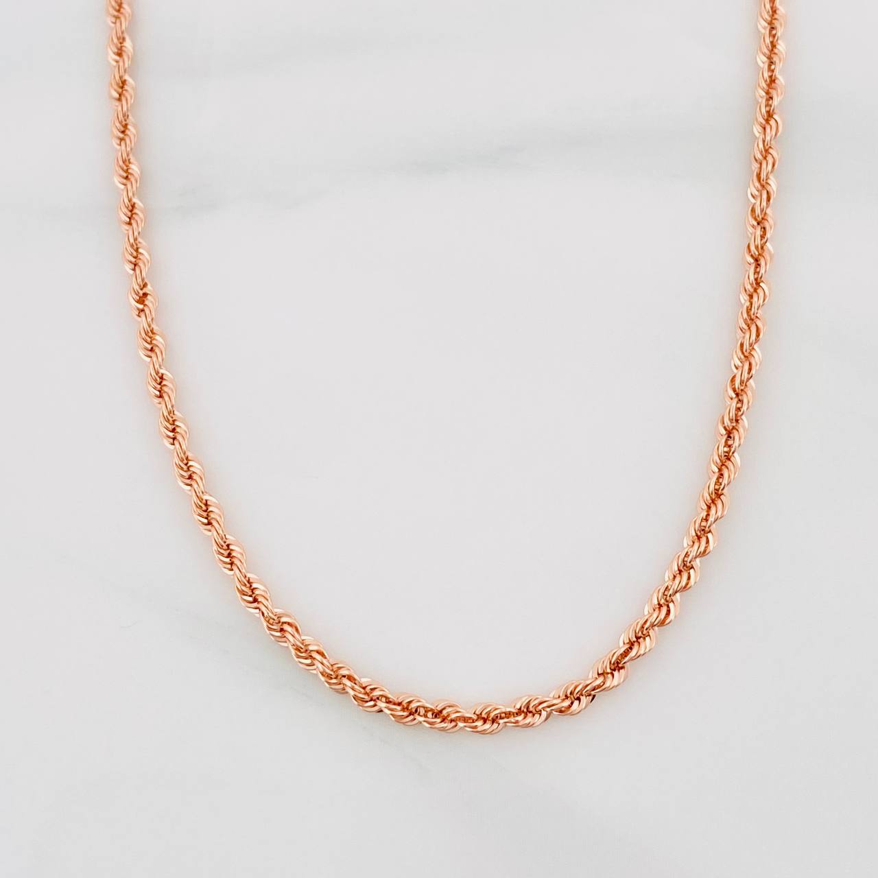 Cadena Lazo 3.75g / 24 in / 1.7mm Oro Rosa 18K