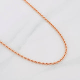 Cadena Lazo 3.8g / 24 in / 1.7mm Oro Rosa 18K