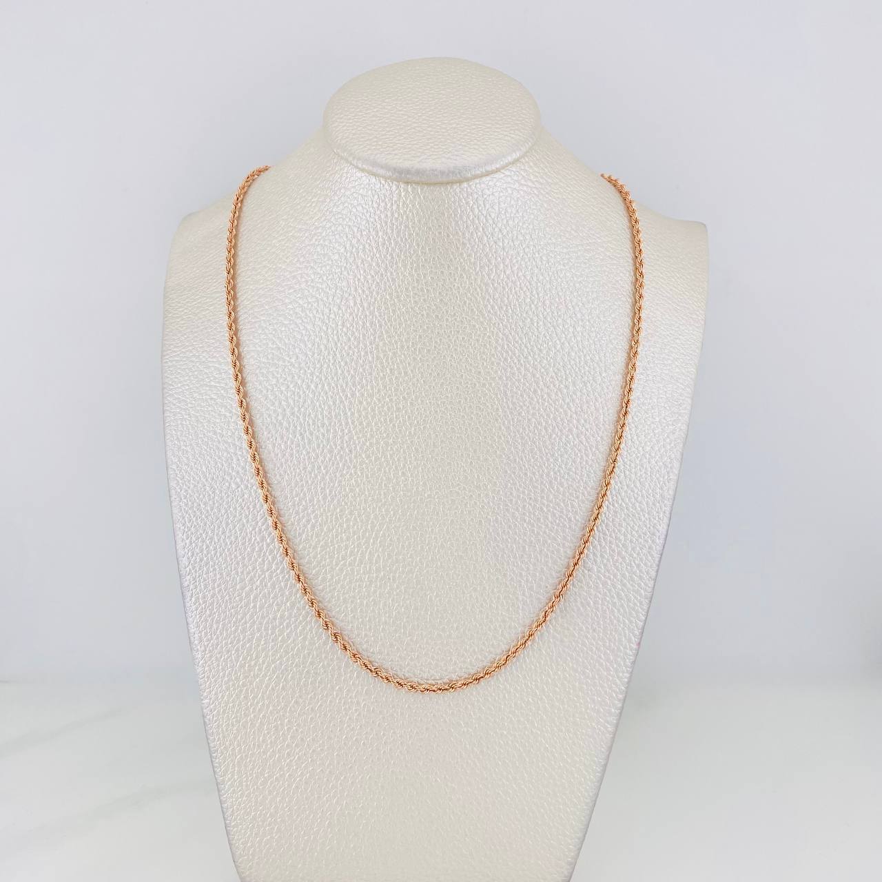 Cadena Lazo 3.75g / 24 in / 1.7mm Oro Rosa 18K