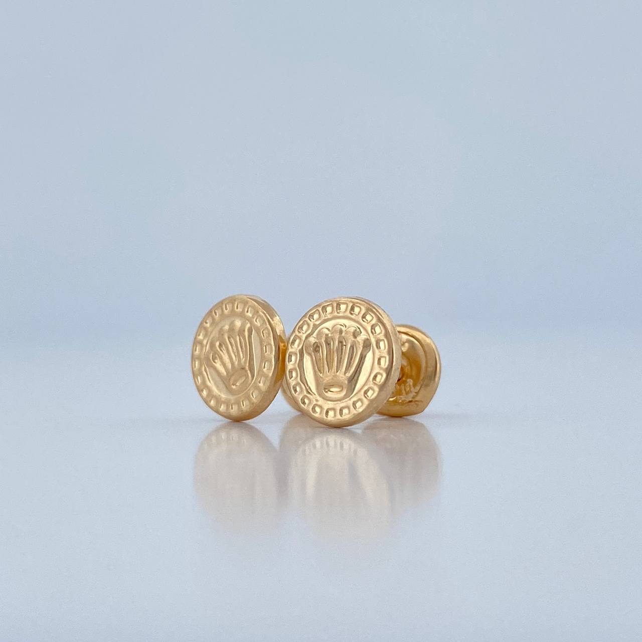 Topos Medalla Corona 0.75gr / 7.5mm Oro Amarillo 18K %