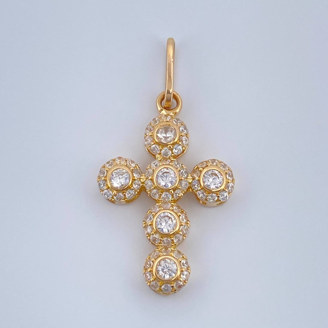 Dije Cruz Tupida 1.45gr / 1 in / Oro Amarillo 18K %