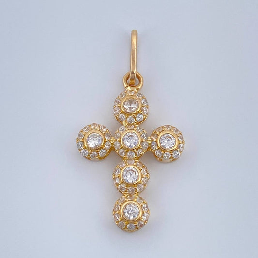 Dije Cruz Tupida 1.4gr / 1 in / Oro Amarillo 18K %