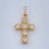 Dije Cruz Tupida 1.4gr / 1 in / Oro Amarillo 18K %