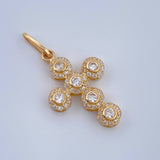 Dije Cruz Tupida 1.4gr / 1 in / Oro Amarillo 18K %