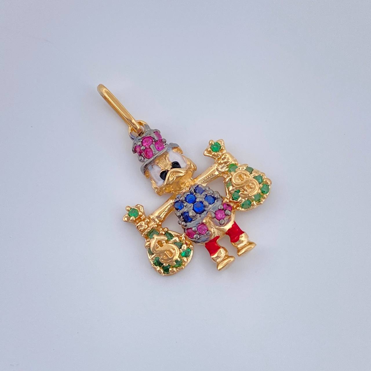 Dije Pato Bolsas Dinero 1.55gr / 1 in / Dos Oros Negro Amarillo 18K %