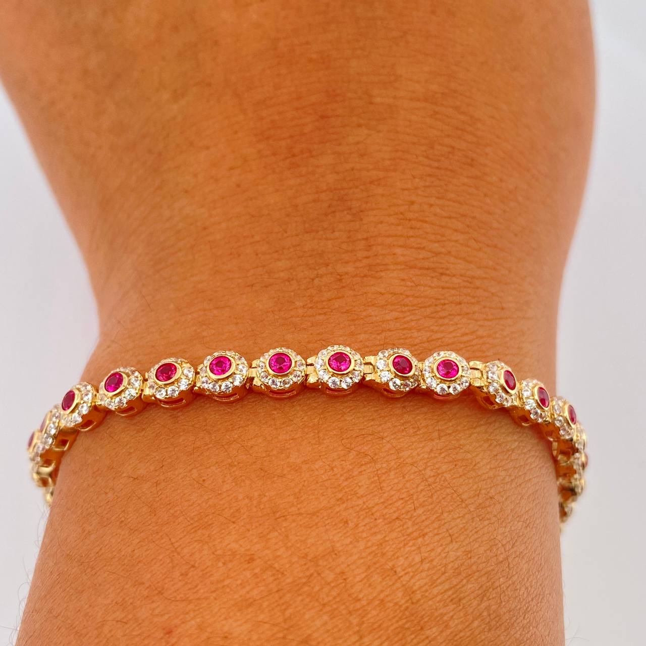 Pulso Tennis 8.45gr / 6 1/2 in / 4.26mm Oro Amarillo 18K %