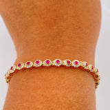 Pulso Tennis 8.45gr / 6 1/2 in / 4.26mm Oro Amarillo 18K %