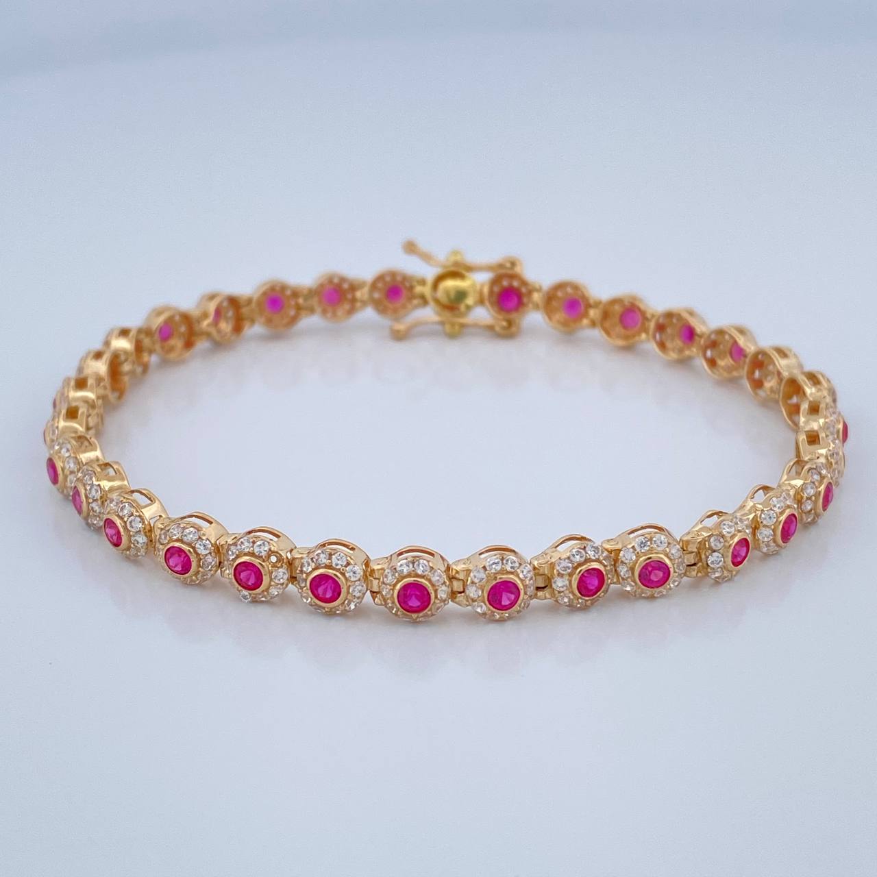 Pulso Tennis 8.45gr / 6 1/2 in / 4.26mm Oro Amarillo 18K %