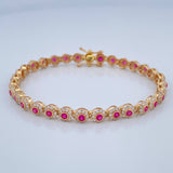 Pulso Tennis 8.45gr / 6 1/2 in / 4.26mm Oro Amarillo 18K %