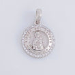 Dije Medalla Virgen del Carmen 2.2g / 3/4 in Oro Blanco 18K