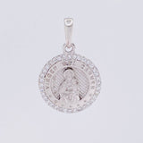 Dije Medalla Virgen del Carmen 2.2g / 3/4 in Oro Blanco 18K