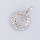 Dije Medalla Virgen del Carmen 2.2g / 3/4 in Oro Blanco 18K