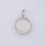 Dije Medalla Virgen del Carmen 2.2g / 3/4 in Oro Blanco 18K