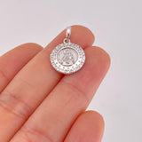 Dije Medalla Virgen del Carmen 2.2g / 3/4 in Oro Blanco 18K