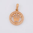 Pendant Circle Crown 2.2g / 1 in Rose Gold 18K
