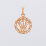Dije Circulo Corona 2.25g / 1 in Oro Rosa 18K