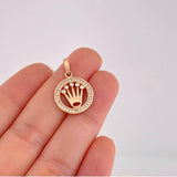 Dije Circulo Corona 2.25g / 1 in Oro Rosa 18K