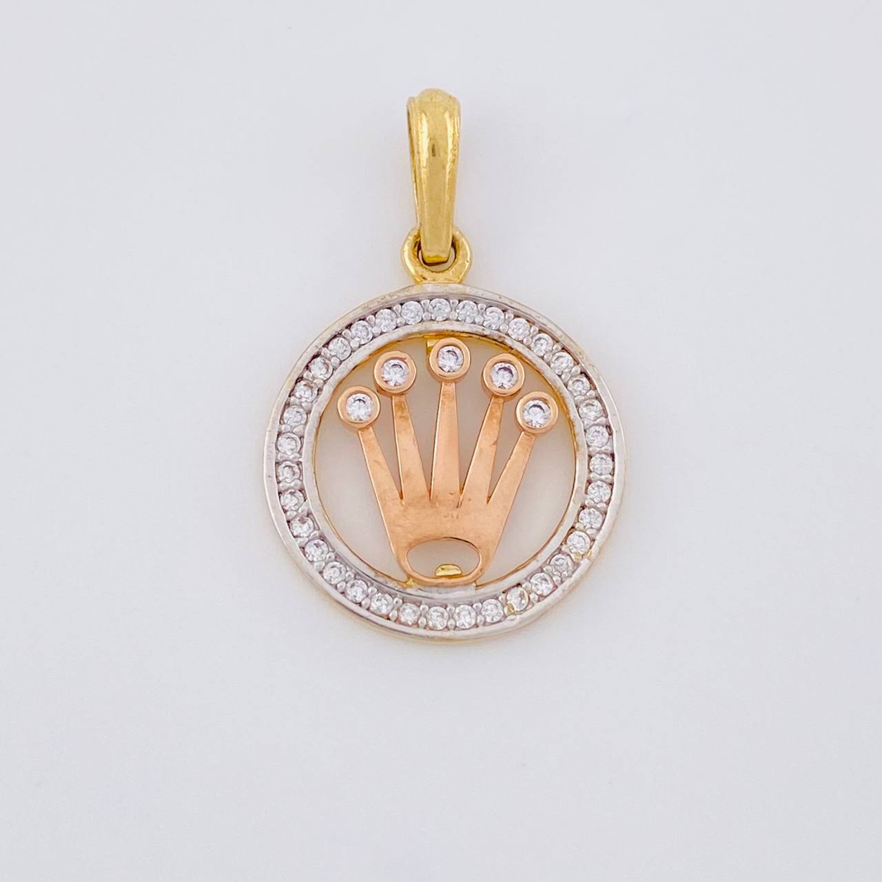 Dije Circulo Corona 2g / 1 in Tres Oros 18K