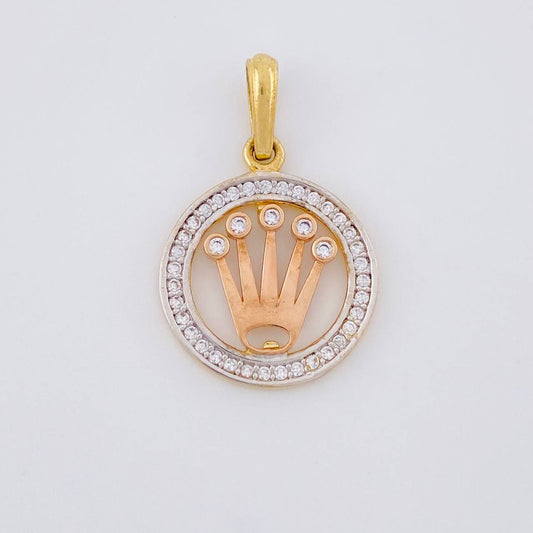 Dije Circulo Corona 2g / 1 in Tres Oros 18K