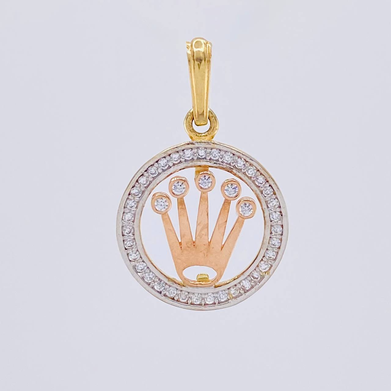 Dije Circulo Corona 2g / 1 in Tres Oros 18K