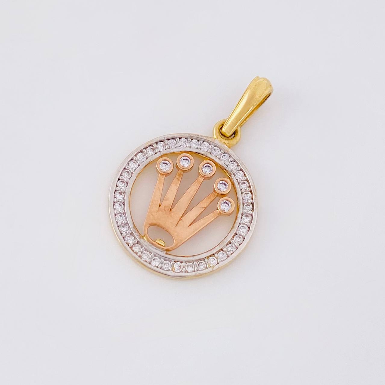 Dije Circulo Corona 2g / 1 in Tres Oros 18K