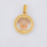 Dije Circulo Corona 2g / 1 in Tres Oros 18K