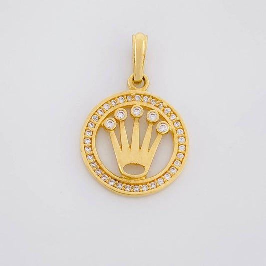 Pendant Circle Crown 2.25g / 1 in Yellow Gold 18K