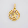 Dije Circulo Corona 2.15g / 1 in Oro Amarillo 18K