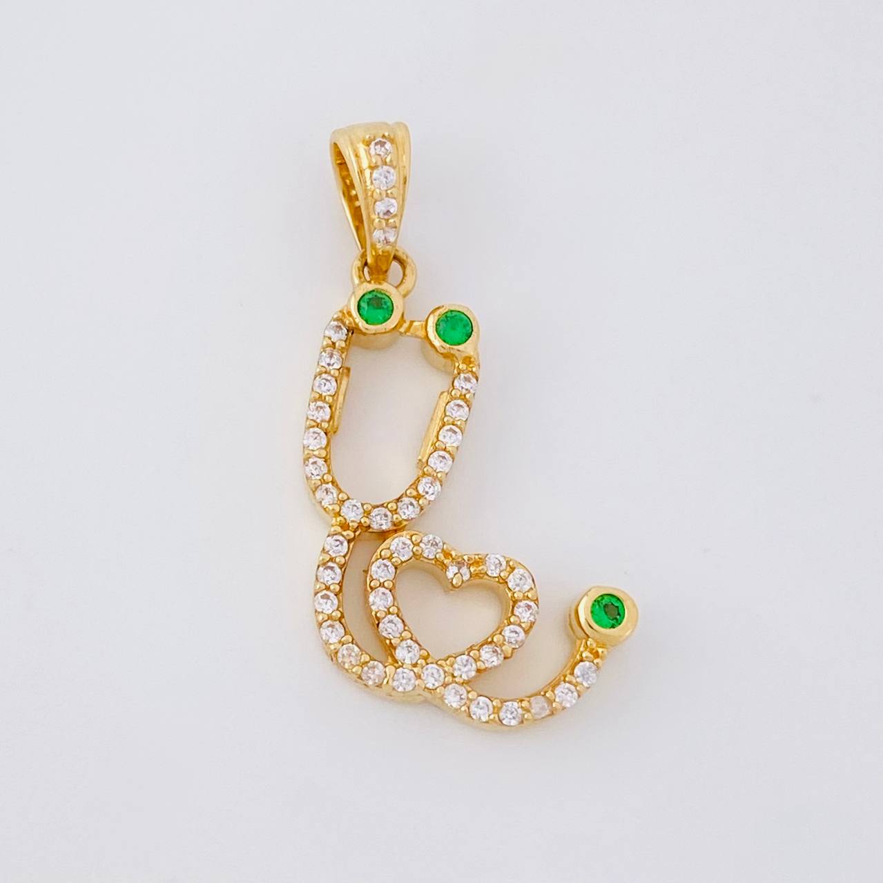 Dije Estetoscopio Tupido 2.4g / 1 in Oro Amarillo 18K