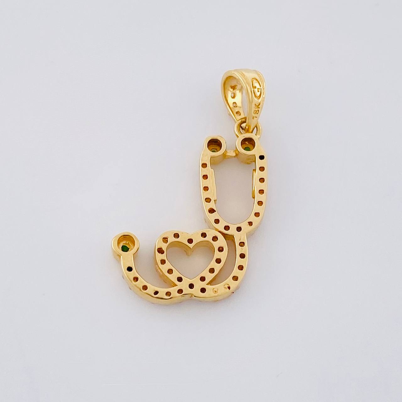 Dije Estetoscopio Tupido 2.4g / 1 in Oro Amarillo 18K