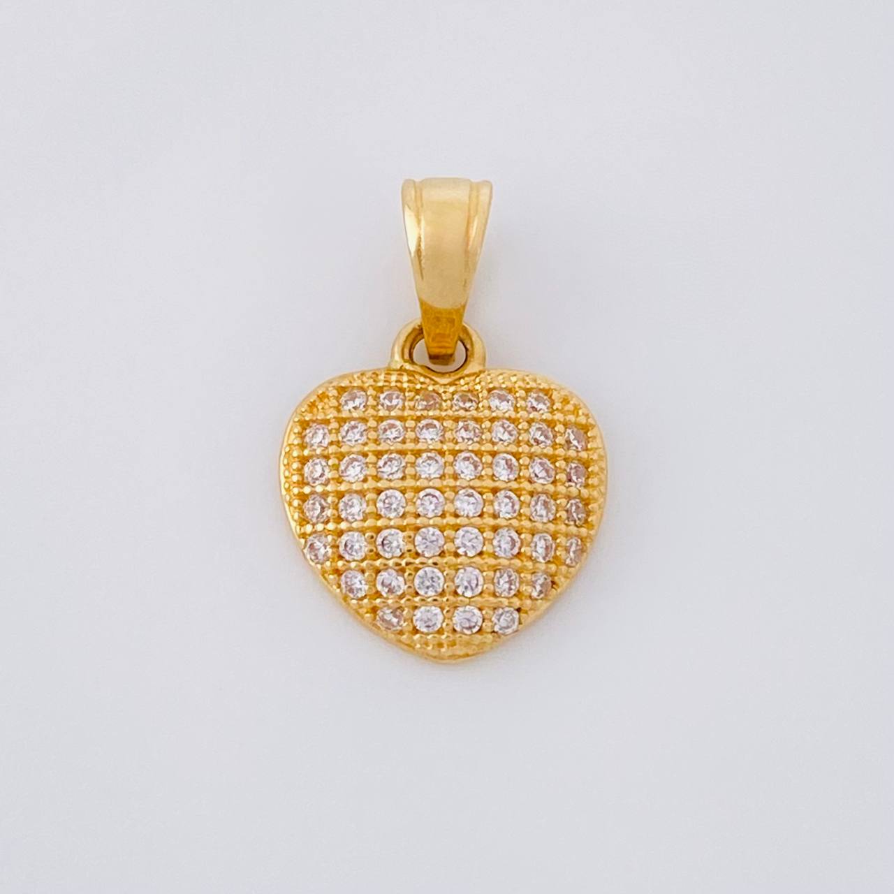 Dije Corazón Tupido 1.4g / 3/4 in Oro Amarillo 18K