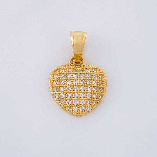 Dije Corazón Tupido 1.4g / 3/4 in Oro Amarillo 18K