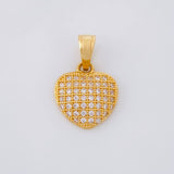 Dije Corazón Tupido 1.4g / 3/4 in Oro Amarillo 18K