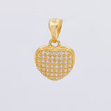 Dije Corazón Tupido 1.4g / 3/4 in Oro Amarillo 18K
