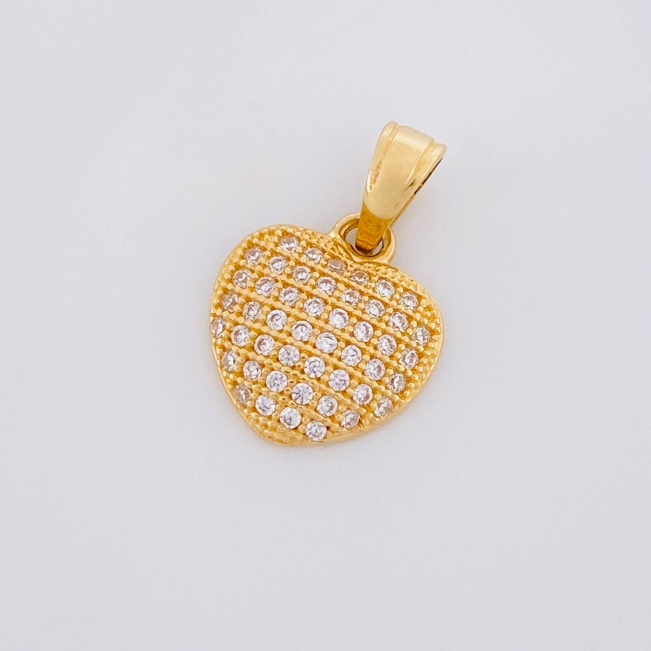 Dije Corazón Tupido 1.4g / 3/4 in Oro Amarillo 18K