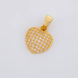 Dije Corazón Tupido 1.4g / 3/4 in Oro Amarillo 18K