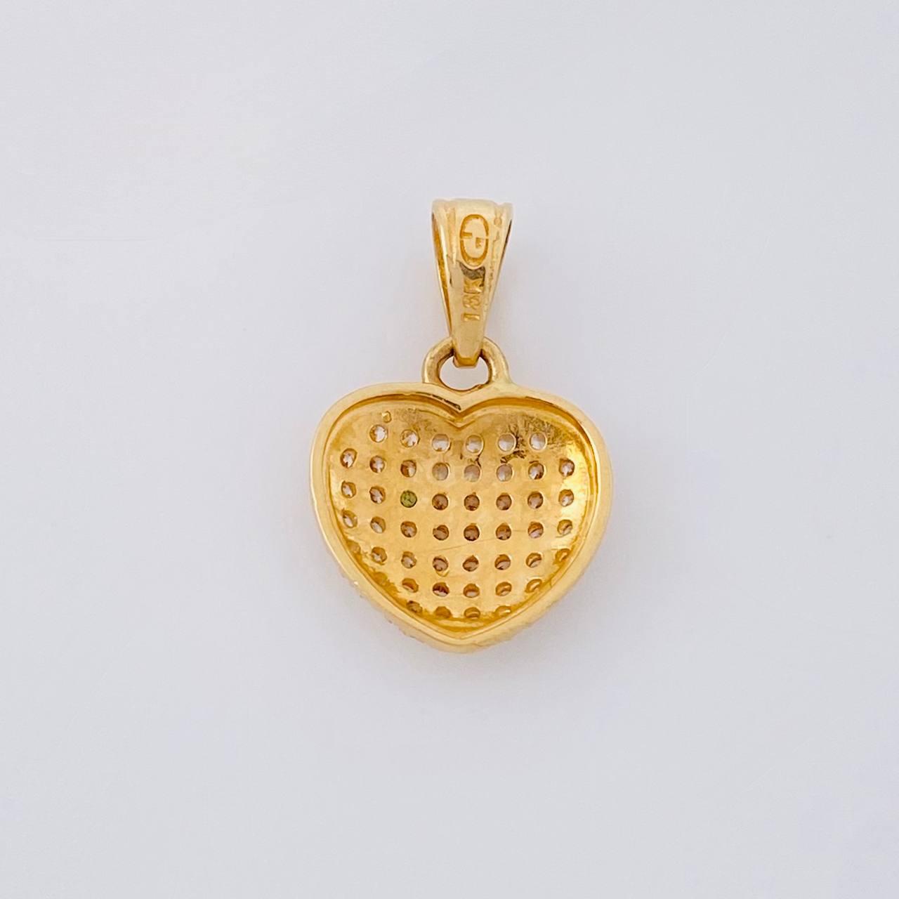 Dije Corazón Tupido 1.4g / 3/4 in Oro Amarillo 18K